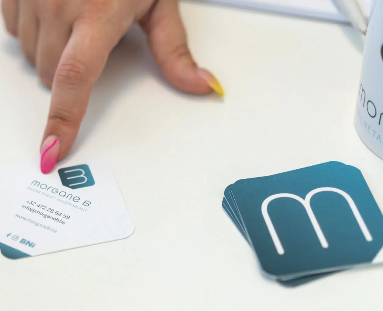 Cartes de visite Morgane B. - Service de secrétariat indépendant